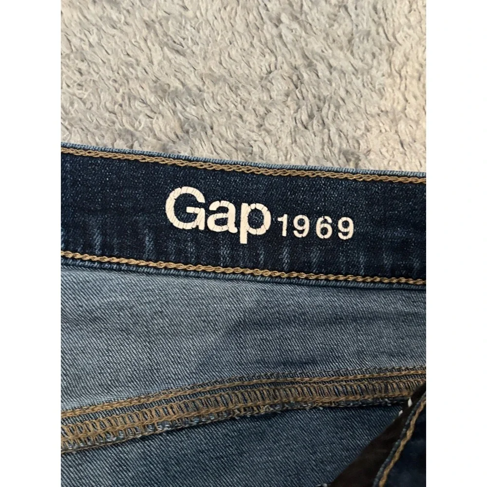 Gap 1969 Jeans Womens 31R Resolution True Skinny Dark Wash Blue Denim